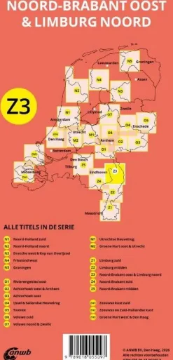 ANWB Fietskaarten|Fietskaarten>Fiets en wandelknooppuntenkaart Z3 Noord-Brabant oost