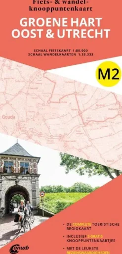 ANWB Fietskaarten|Fietskaarten<Fiets en wandelknooppuntenkaart M2 Groene Hart oost & Utrecht