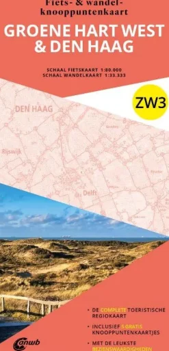 ANWB Fietskaarten|Fietskaarten>Fiets en wandelknooppuntenkaart ZW3 Groene Hart west & Den Haag