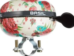 Basil Fietsbellen & -Toeters>Fietsbel Bloom 80 Mm - Wit Met Bloemen