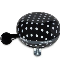 Basil Fietsbellen & -Toeters>Fietsbel Polkadot 80Mm - Zwart / Wit