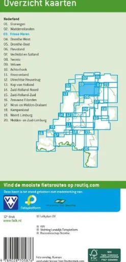 Falk Fietskaarten|Fietskaarten>fietskaart 03 Friese meren