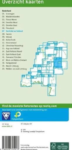Falk Fietskaarten|Fietskaarten<fietskaart 07 Vechtdal en Salland