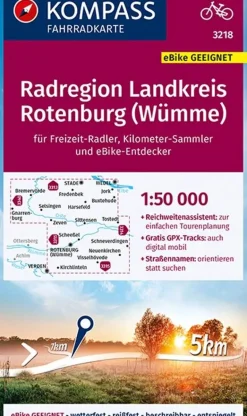 Kompass Fietskaarten>Fietskaart FK 3218 Rotenburg