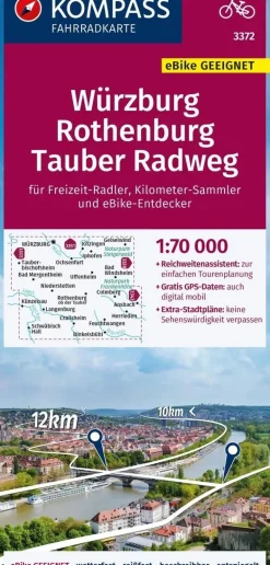 Kompass Fietskaarten>Fietskaart FK 3372 Würzburg