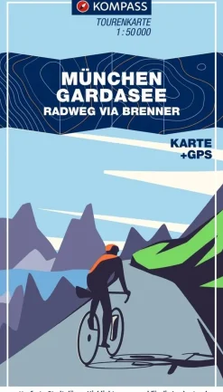 Kompass Fietskaarten>Fietskaart FTK 7060 München-Gardasee