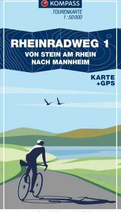 Kompass Fietskaarten<Fietskaart FTK 7008 Rheinradweg dl 1