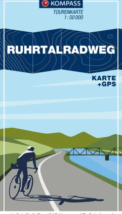 Kompass Fietskaarten<Fietskaart FTK 7013 Ruhrtalradweg