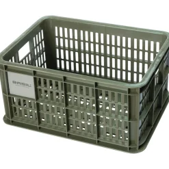 Basil Fietsmanden & -Kratten<fietskrat S moss green 17.5L recycled Groen