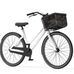 The Basky Company Fietsmanden & -Kratten<Fietsmand Basky Camo Black