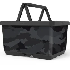 The Basky Company Fietsmanden & -Kratten<Fietsmand Basky Camo Black