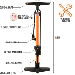 Strex Fietspompen<Fietspomp 12 Bar - Drukmeter