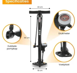 R2B Fietspompen<Fietspomp met Drukmeter - Vloerpomp