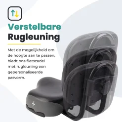 Voltano Fietszadels<Fietszadel met Rugleuning