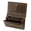 Bear Design Portemonnees<Flappie - Suede overslagportemonne - Leer