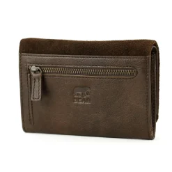 Bear Design Portemonnees<Flappie - Suede overslagportemonne - Leer