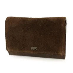 Bear Design Portemonnees<Flappie - Suede overslagportemonne - Leer
