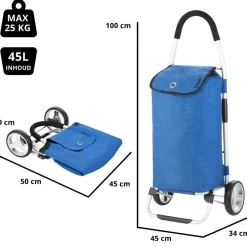 Cruiser Boodschappentrolley'S>Foldable Boodschappenwagen 45 liter