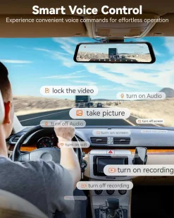 Wolfbox Dashcams<G850 Pro 4K Wifi GPS 64gb Mirror dashcam