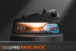 Wolfbox Dashcams<G850 Pro 4K Wifi GPS 64gb Mirror dashcam