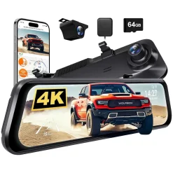 Wolfbox Dashcams<G850 Pro 4K Wifi GPS 64gb Mirror dashcam