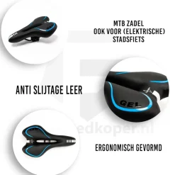Voltano Fietszadels<Gel Fietszadel Met Uitsparing Blauw