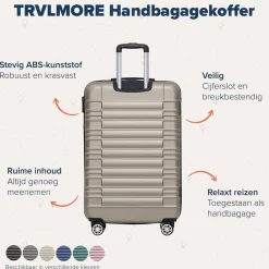 Trvlmore Koffers & Trolleys<Handbagage Koffer – 38L – Donkergroen Champagne