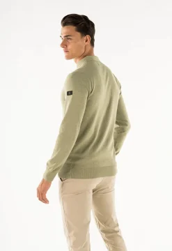 Presly & Sun Truien<Heren Brad Knitted Polo Groen