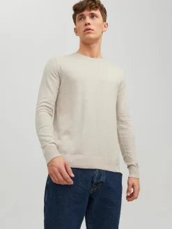 Jack & Jones Truien<Heren Emil Knit Crew Neck Beige