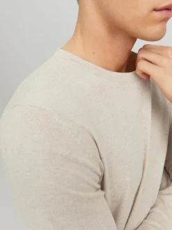 Jack & Jones Truien<Heren Emil Knit Crew Neck Beige