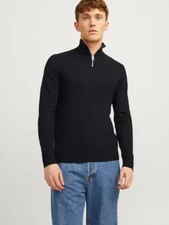 Jack & Jones Truien<Heren Emil Knit Half Zip Zwart