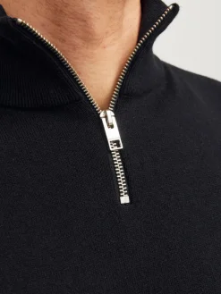 Jack & Jones Truien<Heren Emil Knit Half Zip Zwart