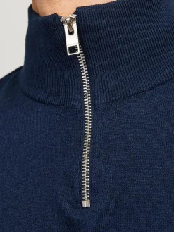 Jack & Jones Truien<Heren Emil Knit Half Zip Blauw