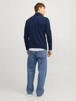 Jack & Jones Truien<Heren Emil Knit Half Zip Blauw