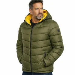 Cappuccino Italia Winterjassen<Heren Hooded Puffer Jacket Groen