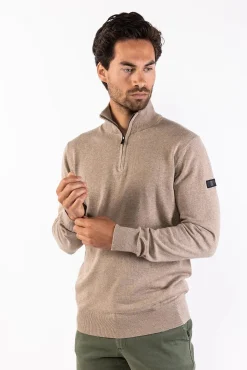Presly & Sun Truien<Heren Lewis Knitted Pullover Taupe