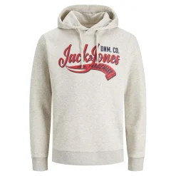 Jack & Jones Truien<Heren Logo Sweat Hood Wit