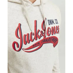 Jack & Jones Truien<Heren Logo Sweat Hood Wit