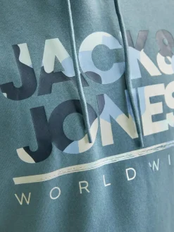 Jack & Jones Truien<Heren Luke Sweat Hood Blauw