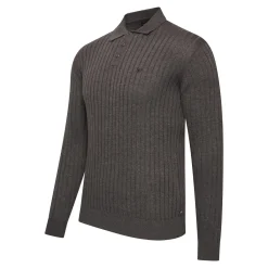 Cappuccino Italia Truien<Heren Massa Knit Polo Grijs