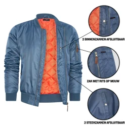 Cappuccino Italia Winterjassen<Heren Navy Seal Jacket Blauw