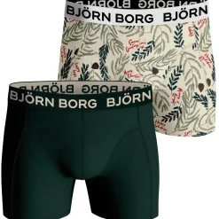 Björn Borg Ondergoed<Heren 2-Pack Kerst Giftbox Oerwoudgroen