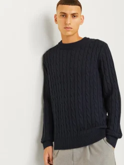 Jack & Jones Truien<Heren Ross Knit Crew Neck Blauw