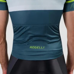 Rogelli Fietsshirts<Hero II - Fietsshirt Heren Blue-Lemon