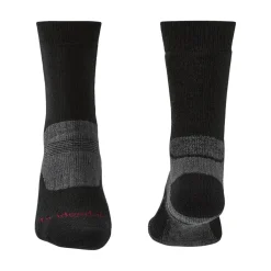 Bridgedale Sokken|Wandelsokken<Hike Midweight Merino Crew -Heren Zwart
