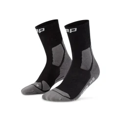 Cep Sokken|Wandelsokken<Hiking Light Merino Mid-Cut Compressie Zwart-Grijs
