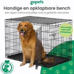 Gopets Autobenches & Accessoires<Hondenbench XL - Incl. Plaid - 2 Deuren