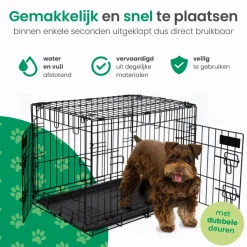 Gopets Autobenches & Accessoires<Hondenbench M - Incl. Plaid - 2 Deuren