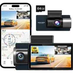 Wolfbox Dashcams<i17 3CH 4K Wifi GPS 64gb dashcam