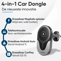CarMe Draadloze Ontvangers>4-in-1 CarPlay & Android Auto Dongle